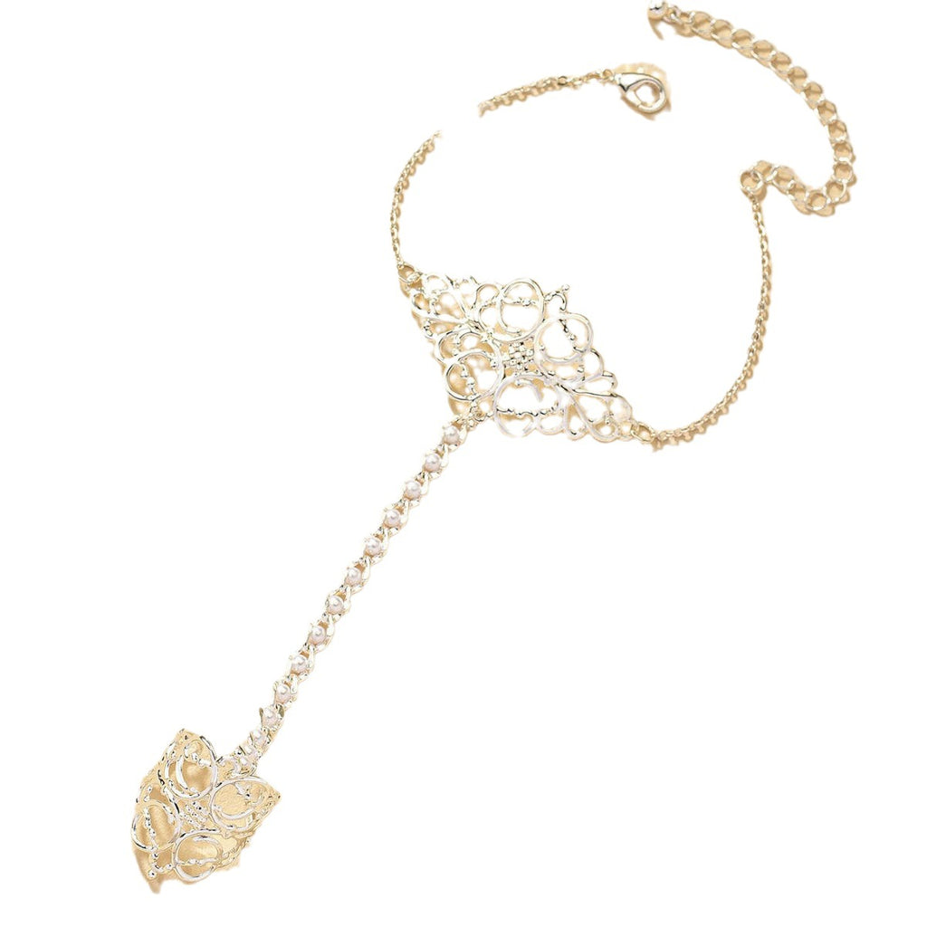 Minimalist, Openwork Window-cut Patterned Light-luxury Fingerless Bracelet