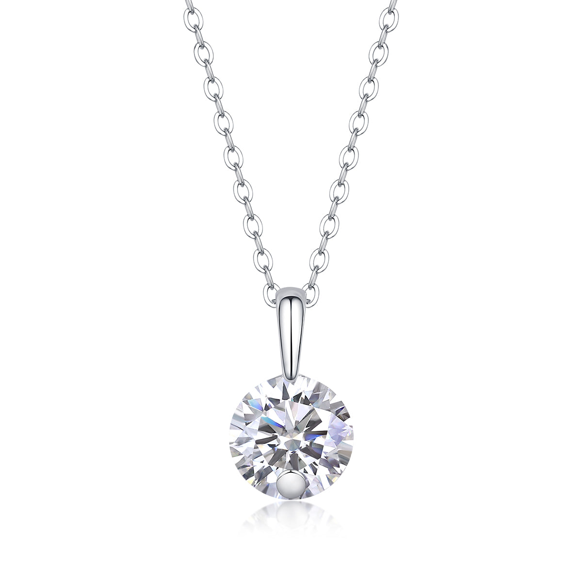 Star Necklace - A Fashionable And Light Luxury Jewelry Pendant Necklace Set With Top-quality Moissanite, S925 Silver Plated Platinum