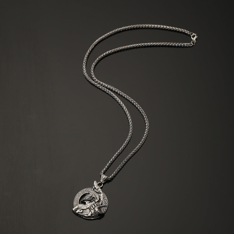 Viking Mask Warrior Men's Necklace