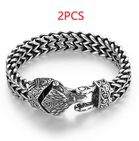 Punk Vintage Viking Titanium Bracelet