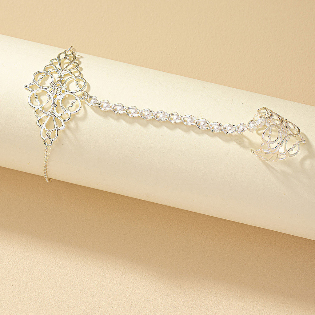 Minimalist, Openwork Window-cut Patterned Light-luxury Fingerless Bracelet