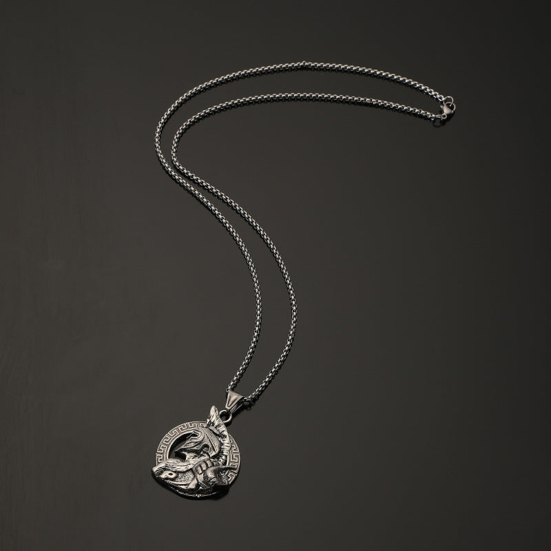 Viking Mask Warrior Men's Necklace